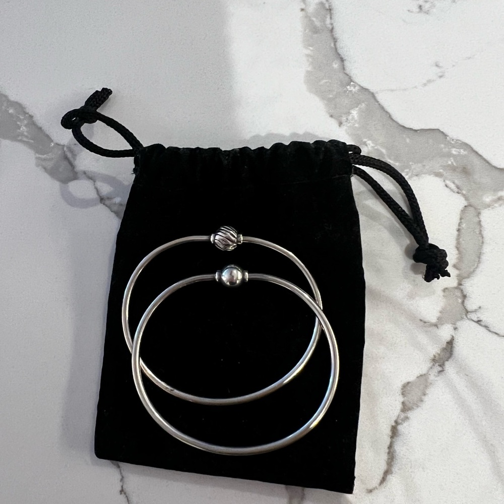 Cape Cod Bracelet’e: Swirl Bead Bracelet in Sterling Silver & Silver Single Ball